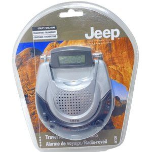 Jeep Travel Alarm Clock Radio JXTCR With Earphone Jack New And Sealed